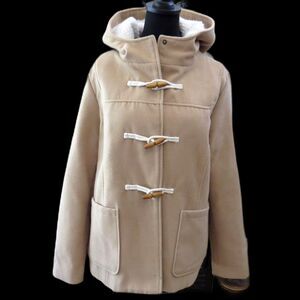 Atmosphere Women's Duffel Coat Beige  with Hood Beige  12 EUC